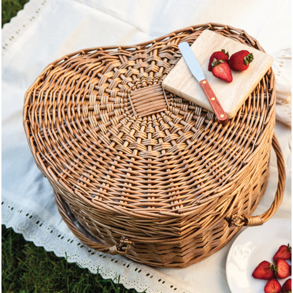 August Grove® Heart Picnic Basket & Reviews Wayfair